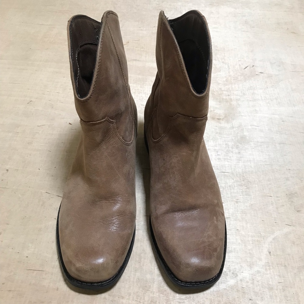 Jessica Simpson Cranaby Leather Boots Size 7.5 Distressed
